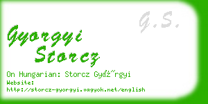 gyorgyi storcz business card